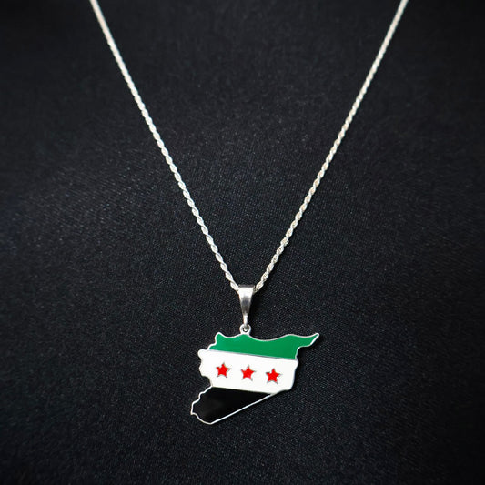 925er Silberkette mit Syrien-Anhänger